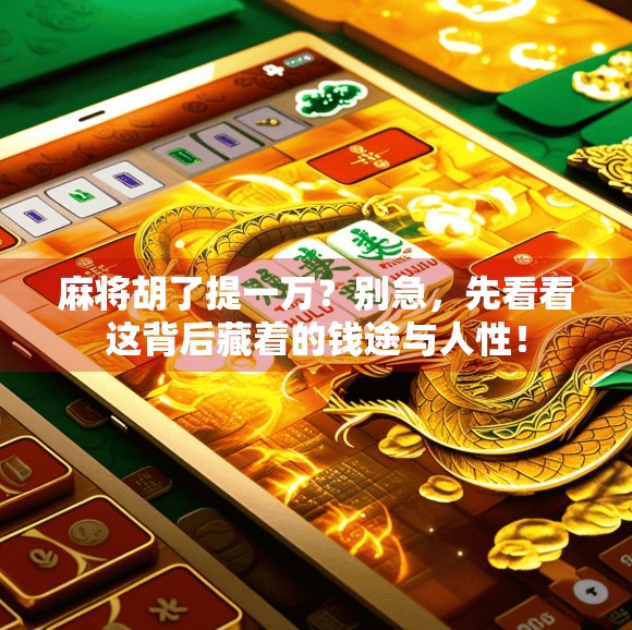麻将胡了提一万？别急，先看看这背后藏着的钱途与人性！