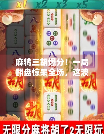 麻将三胡爆分！一局翻盘惊呆全场，这波操作太秀了！