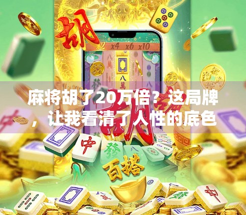 麻将胡了20万倍?这局牌,让我看清了人性的底色! 麻将胡了20万倍?这局牌,让我看清了人性的底色!