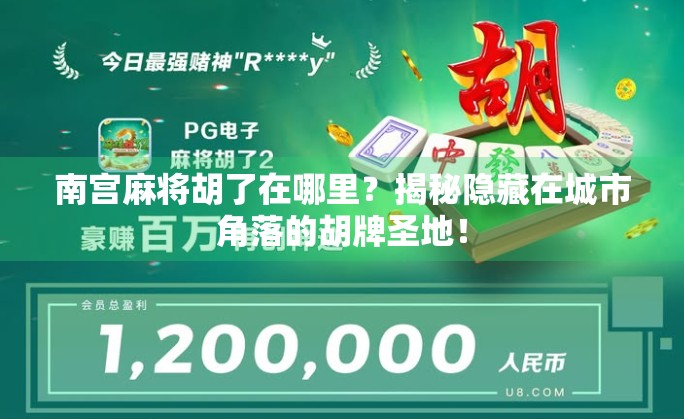 南宫麻将胡了在哪里？揭秘隐藏在城市角落的胡牌圣地！