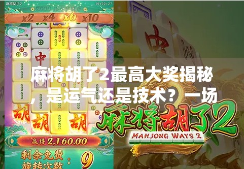 麻将胡了2最高大奖揭秘，是运气还是技术？一场全民热潮背后的真相