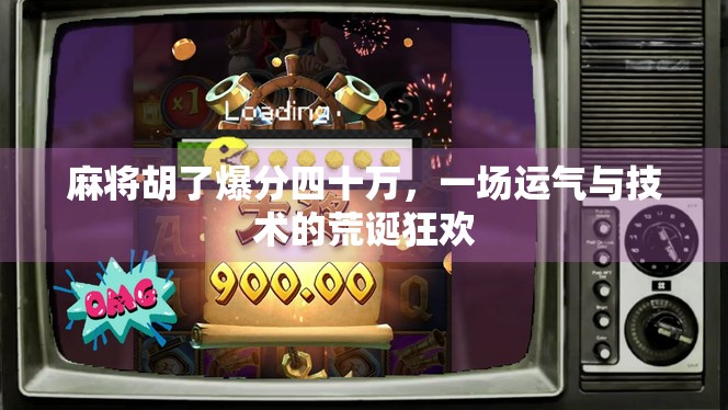 麻将胡了爆分四十万，一场运气与技术的荒诞狂欢