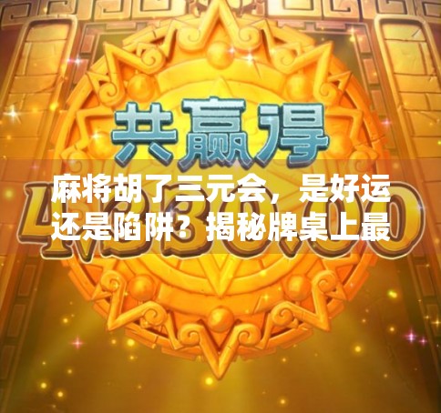 麻将胡了三元会,是好运还是陷阱?揭秘牌桌上最易被忽略的隐形规则 麻将胡了三元会,是好运还是陷阱?揭秘牌桌上最易被忽略的隐形规则