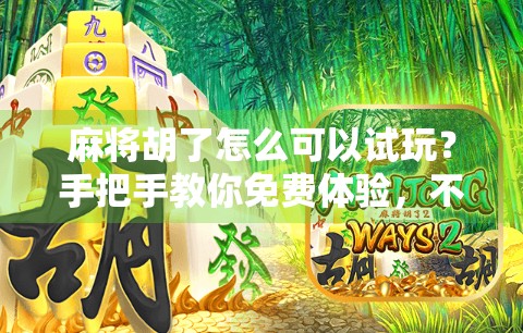 麻将胡了怎么可以试玩?手把手教你免费体验,不花一分钱也能练出高手手感! 麻将胡了怎么可以试玩?手把手教你免费体验,不花一分钱也能练出高手手感!
